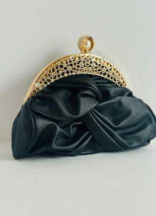 Elegant Rhinestone Crown Clutch – Black with Pearl Accent, brand: NO LABEL, condition: New without tags, £21.50, £23.28 includes Buyer Protection Pro