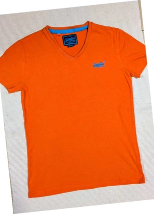 T-shirt Superdry orange col V – Taille S homme, brand: Superdry, condition: Very good, size: S, €8.99, €10.14 includes Buyer Protection