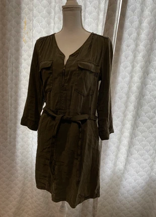 Robe kaki à ceinture & tirette dorée Cache cache – Taille 36/38, merk: Cache Cache, staat: Heel goed, maat: S / 36 / 8, € 6,00, € 7,00 inclusief Kopersbescherming Pro