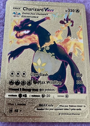 Carte Pokémon Charizard V Max 330 gold, marque: Pokémon, état: Neuf sans étiquette, 4,00 €, 4,90 € Protection acheteurs incluse