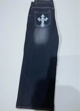 Vintage Denim Rock mit Kreuz Stickerei Rare Piece Y2K Streetwear, merk: y2k, staat: Heel goed, maat: M, € 69,99, € 74,19 inclusief Kopersbescherming