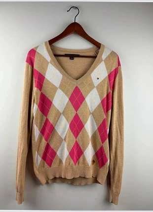 Pull col V motif argyle – Tommy Hilfiger 235N, brand: Tommy Hilfiger, condition: Satisfactory, size: L / 40 / 12, €5.40, €6.37 includes Buyer Protection Pro