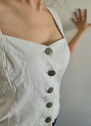 Corset blanc en coton – marque allemande Trachten bavaroise, taille 38, marque: Distler, état: Très bon état, taille: M / 38 / 10, 20,00 €, 21,70 € Protection acheteurs incluse