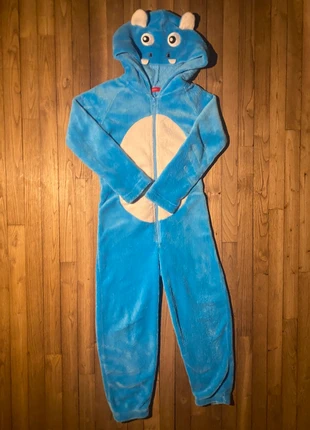 Pyjama 1 pièce enfants hippopotame à capuche | taille 8ans | en laine | couleur bleu, brand: Tissaia, condition: Very good, size: 8 years / 128 cm, €2.00, €2.80 includes Buyer Protection
