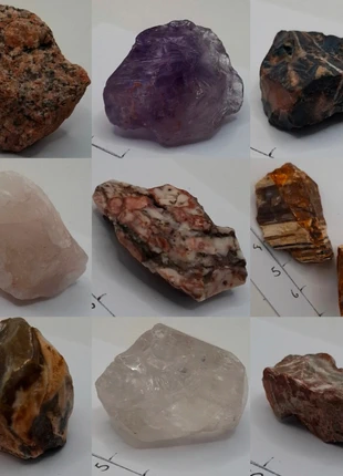 Ruwe edelstenen collectie – mix van 9 stuks in diverse soorten en maten, marca: Crystal, estado: Nuevo con etiquetas, 9,00 €, 10,15 € Protección al comprador incluida