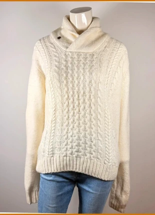 Cozy white cable-knit sweater for women, soft winter design, marque: H&M, état: Bon état, taille: M / 38 / 10, 11,90 €, 13,20 € Protection acheteurs incluse