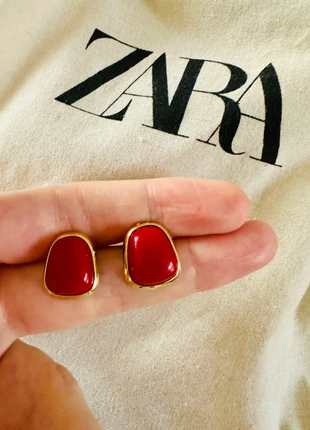 Zara red earrings, brand: Zara, condition: Very good, £4.50, £5.43 includes Buyer Protection
