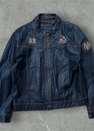 🧥 veste en cuir véritable aviateur crop – Style Racing Moto Biker Vintage 2000’s Y2k 🇺🇸, marca: Vintage Dressing, estado: Muito bom, tamanho: M, €79.90, €84.60 inclui Proteção do Comprador Pro