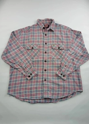 Chemise manches longues à carreaux Red Wood vintage bordeaux - gris Taille L, marque: REDWOOD, état: Bon état, taille: L, 12,00 €, 13,30 € Protection acheteurs (Pro) incluse