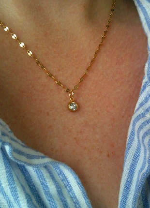 Petit brillant 🌟 élégant, discret, raffiné 🌟 collier acier inoxydable réglable ajustable doré, brand: acier inoxydable, condition: Very good, €8.00, €9.10 includes Buyer Protection Pro