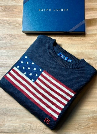 Pull / sweat Ralph Lauren drapeau USA / États-Unis | taille L, brand: Ralph Lauren, condition: Very good, size: L, €115.00, €121.45 includes Buyer Protection