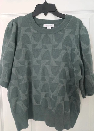 Liz Claiborne Geo Print Lafies Puff Sleeve Sweater - XL uk14 Eu42, brand: Liz Claiborne, condition: Very good, size: M / 38 / 10, €19.00, €20.65 includes Buyer Protection