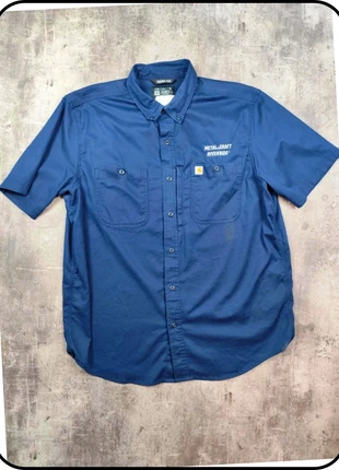 chemise manche courte bleu nuit carhartt workwear metal craft rugged flex , relaxed fit taille XL, marke: Carhartt, zustand: Gut, größe: XL, 14,00 €, 15,40 € beinhaltet Vinted-Käuferschutz Pro