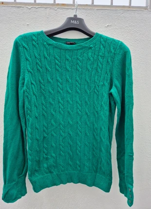 Talbots Green Cable Knit Jumper – Size M, brand: Talbots, condition: Very good, size: M / UK 12-14, £3.00, £3.85 includes Buyer Protection