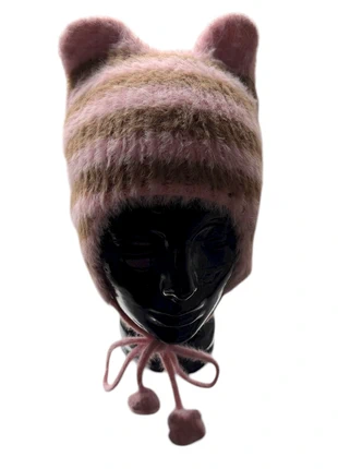 Urban Outfitters Beanie Stripe Micro Ears Pink Brown New RRP £22 O/S Trapper, brand: Urban Outfitters, condition: New with tags, size: One size, £5.99, £6.99 includes Buyer Protection Pro