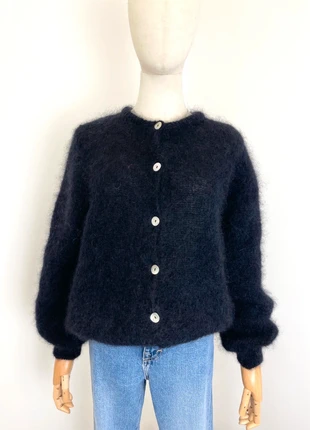 Gilet mohair noir, état: Neuf avec étiquette, taille: Taille unique, 68,00 €, 72,10 € Protection acheteurs (Pro) incluse