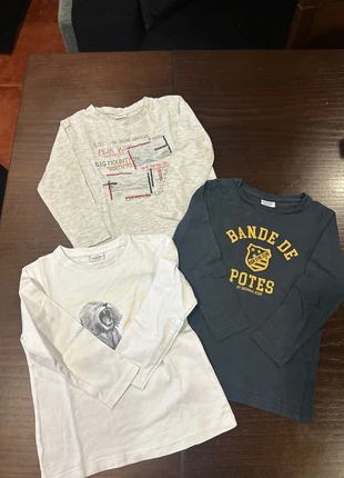 Camisolas de manga comprida menino 3unid, marca: Tape à l'œil, estado: Novo sem etiquetas, tamanho: 5 anos / 110 cm, €3.00, €3.85 inclui Proteção do Comprador