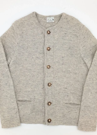 Maglione beige lana pura stile tirolese L bottoni artigianali 100% lana vergine, marque: Huber, état: Neuf sans étiquette, taille: L, 59,90 €, 63,60 € Protection acheteurs incluse