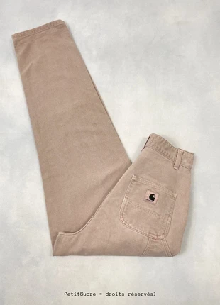 Jean Carhartt wip Rosé Double Knee coupe Dad Amherst Pant Loose Denim - Taille XXS w23 #1405, marca: Carhartt, estado: Muito bom, tamanho: XS / 34 / 6, €49.00, €52.15 inclui Proteção do Comprador Pro