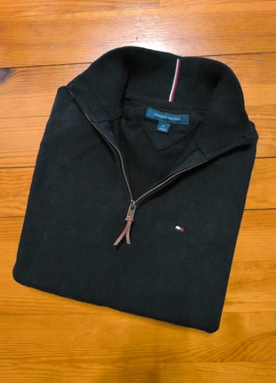 Pull Tommy Hilfiger - 1/4 Zip Half Zip - Col camionneur - Noir - Taille M, brand: Tommy Hilfiger, condition: Very good, size: M, €38.99, €41.64 includes Buyer Protection