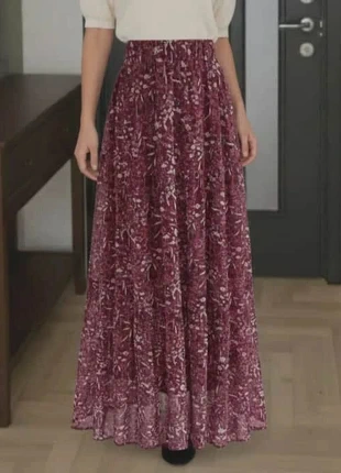 Jupe midi fleurie, taille, S, marca: Roselia Atelier, estado: Muito bom, tamanho: S / 36 / 8, €50.90, €54.15 inclui Proteção do Comprador