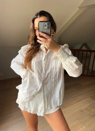 Blouse blanche broder taille 46, zustand: Sehr gut, größe: XXXL / 46 / 18, 12,00 €, 13,30 € inklusive Vinted-Käuferschutz