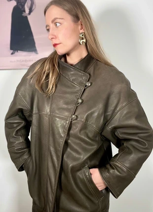 🌹 Incroyable veste en cuir kaki vintage le Buffle made in France 🌹, marca: le buffle, estado: Muito bom, tamanho: XL / 42 / 14, €70.00, €74.20 inclui Proteção do Comprador Pro