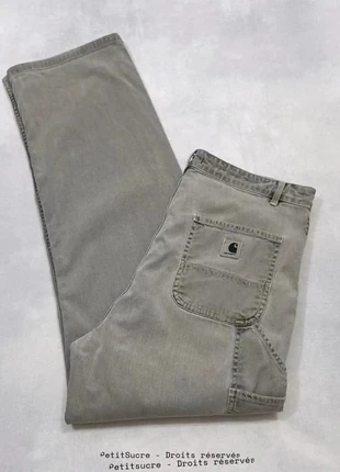 Jean Carhartt wip Gris Loose Knee Pant Large Baggy Carpenter Workwear - M w30 /1784B, marque: Carhartt, état: Très bon état, taille: W30 | FR 40, 49,00 €, 52,15 € Protection acheteurs (Pro) incluse