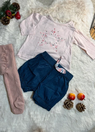 Ensemble pull - short - collant fille, brand: Sucre d'Orge, condizioni: Ottime, taglia: 6-9 mesi / 68 cm, €4.50, €5.43 include la Protezione acquisti