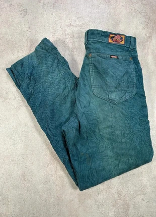 Pantalon En Velours Côtelé / Corduroy amco ample velours cotele bleu canard taille 4, merk: Vintage Dressing, staat: Heel goed, maat: M / 38 / 10, € 8,00, € 9,10 inclusief Kopersbescherming Pro