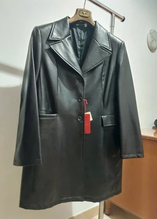 Cappotto in pelle marrone scuro donna, marca: Made In Italy, estado: Novo com etiquetas, tamanho: XXL / 44 / 16, €58.00, €61.60 inclui Proteção do Comprador Pro