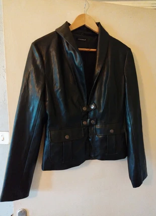 Veste noire pour femme en simili cuir taille 38, marque: Escandelle, état: Bon état, taille: M / 38 / 10, 12,00 €, 13,30 € Protection acheteurs incluse