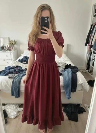 Robe renaissance victorienne cramoisie à manche courtes col carré, marque: auria, état: Neuf sans étiquette, taille: M / 38 / 10, 40,00 €, 42,70 € Protection acheteurs incluse