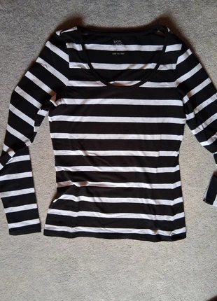 Basic Shirt langarm gestreift schwarz/weiß Janina M 38, brand: Janina, condizioni: Ottime, taglia: M / IT 42 / EU 38, €4.00, €4.90 include la Protezione acquisti