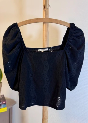 Koton Black Puff Sleeve Crop Top Size M, brand: Koton, condition: Very good, size: M / 38 / 10, €2.50, €3.33 includes Buyer Protection