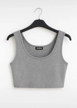 Crop top básico gris tirantes anchos Shein petite L nuevo vintage retro, marca: Shein, estado: Novo sem etiquetas, tamanho: L / 40 / 12, €2.50, €3.33 inclui Proteção do Comprador