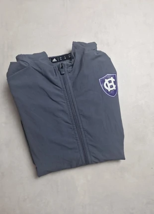 Veste Adidas Homme Zippée à Capuche - Taille M - Bleu Gris - Logo Équipe & Adidas, marque: adidas, état: Très bon état, taille: M, 27,00 €, 29,05 € Protection acheteurs incluse