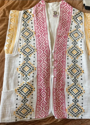 Indian woven cotton festival vest kurta India boho top, marque: Samara, état: Neuf sans étiquette, taille: L / 40 / 12, 8,00 €, 9,10 € Protection acheteurs incluse