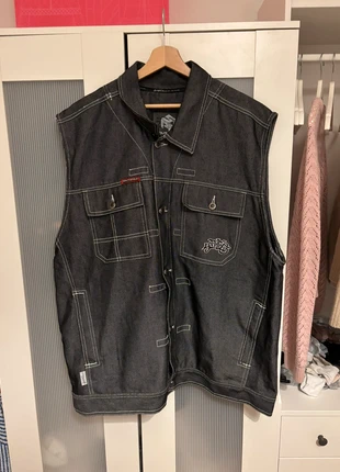 Vintage Y2K Southpole Shiny Black/Silver Jeans Vest XL Hip Hop Streetwear 2000s, brand: Southpole, condizioni: Ottime, taglia: XL, €30.00, €32.20 include la Protezione acquisti