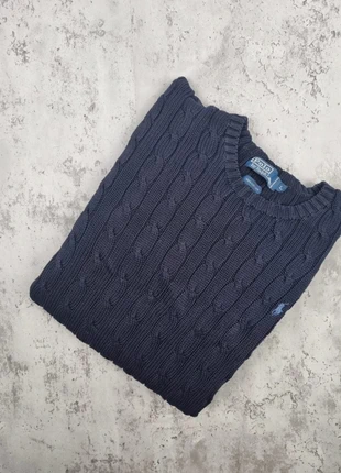 Pull torsadé Polo Ralph Lauren bleu marine – Taille L Homme – Très bon état, brand: Ralph Lauren, condition: Very good, size: L, €65.00, €68.95 includes Buyer Protection Pro