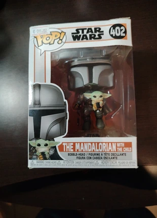 Funko Pop The Mandalorian + Grogu 402, marque: Funko, état: Bon état, taille: Prématuré, jusqu'à 44cm, 9,00 €, 10,15 € Protection acheteurs incluse