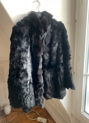 manteau en cuir noir, marque: Vintage, état: Très bon état, taille: S / 36 / 8, 130,00 €, 137,20 € Protection acheteurs incluse