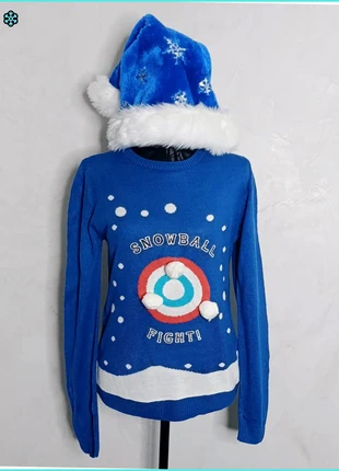 Petit pull de Noel pour femme Snowball fight - Taille XS femme, marque: Noël, état: Très bon état, taille: XS / 34 / 6, 12,00 €, 13,30 € Protection acheteurs (Pro) incluse