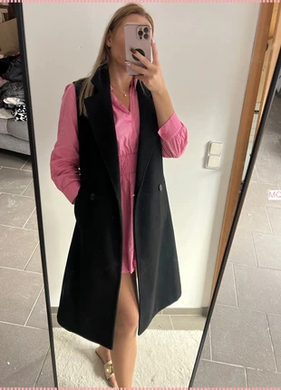 Zara black autumn gilets coat without sleeves size XS, merk: Zara, staat: Heel goed, maat: S / 36 / 8, € 16,00, € 17,50 inclusief Kopersbescherming