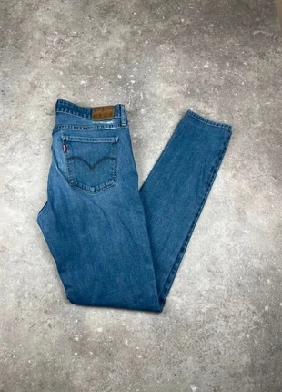 Pantalon Jean Lévis Premium 711 Skinny FR36 W26 L32 Femme Bleu Coton #J252, merk: Levi's, staat: Heel goed, maat: S / 36 / 8, € 18,00, € 19,60 inclusief Kopersbescherming Pro