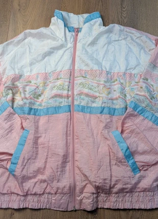 Veste Vintage Blair Boutique L Rose Pastel Blanc Motif Abstrait 90s, merk: Blair boutique, staat: Heel goed, maat: L / 40 / 12, € 20,00, € 21,70 inclusief Kopersbescherming