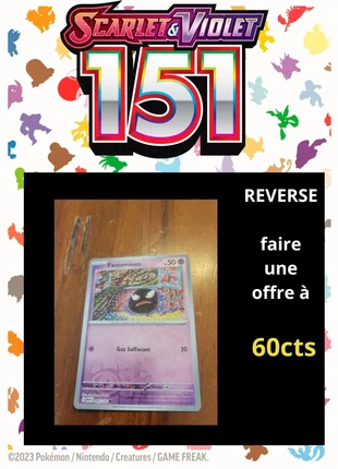 Fantominus Reverse 92/165 Série 151 MEW, marke: Pokémon, zustand: Neu, 1,00 €, 1,75 € inklusive Vinted-Käuferschutz