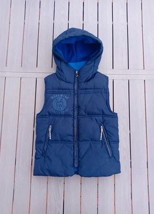 Doudoune sans manche Okaïdi - taille 6 ans - capuche et doublure bleu marine, marca: Okaïdi, estado: Muito bom, tamanho: 6 anos / 116 cm, €4.95, €5.90 inclui Proteção do Comprador