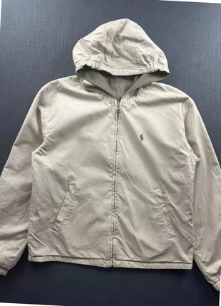 Coupe-vent réversible Polo Ralph Lauren kaki/beige à capuche logo brodé, marke: Ralph Lauren, zustand: Sehr gut, größe: L / 40 / 12, 95,00 €, 100,45 € inklusive Vinted-Käuferschutz