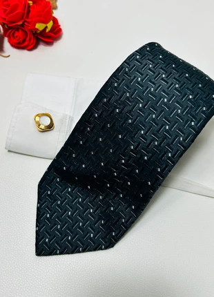 Cravate Men’s Design noir en soie - Italy - tissage jacquard - 9,5 cm - très bon état, brand: Men's Design, condition: Very good, €18.00, €19.60 includes Buyer Protection Pro